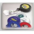 Gold/ Silver Retractable Badge Holder w/ Direct Imprint